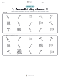 German Unity Day - German printable worksheet preview