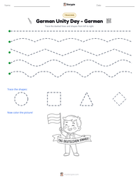 German Unity Day - German printable worksheet preview
