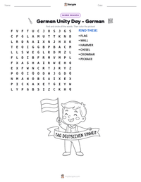 German Unity Day - German printable worksheet preview