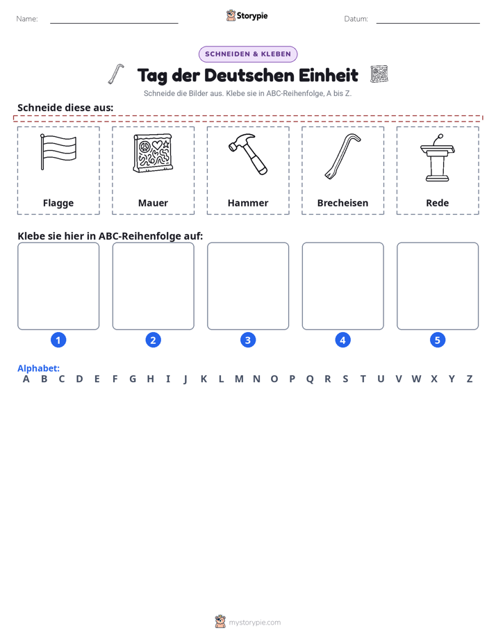 Schneiden & Einfügen Alphabet