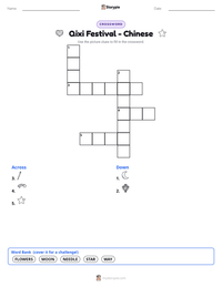 Qixi Festival - Chinese printable worksheet preview