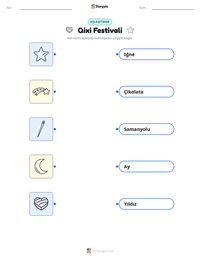 Qixi Festivali yazdırılabilir çalışma sayfası önizlemesi
