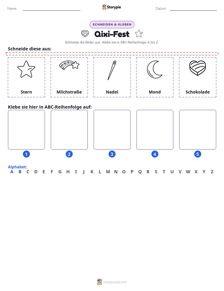 Schneiden & Einfügen Alphabet