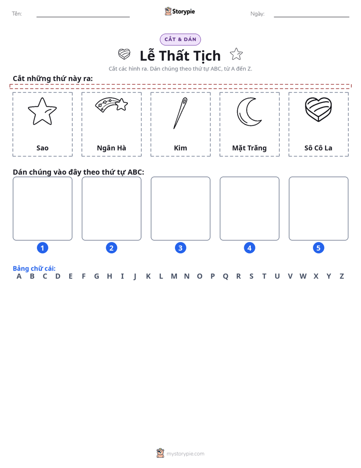 Cắt & Dán Chữ Cái