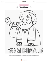 Anteprima della scheda stampabile di Yom Kippur