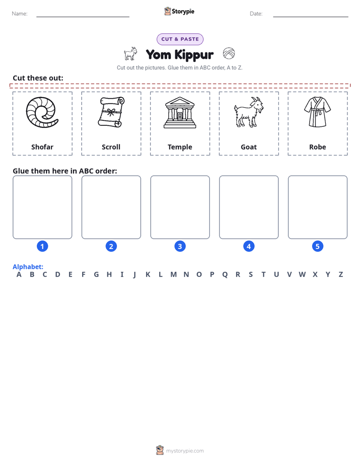 Cut & Paste Alphabet