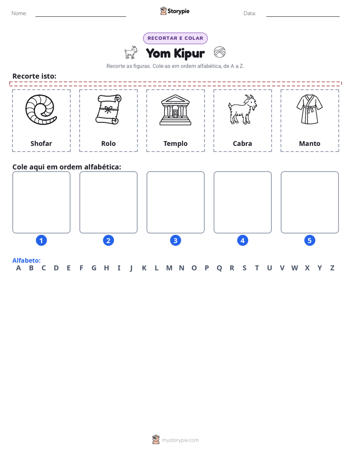 Recortar & Colar Alfabeto