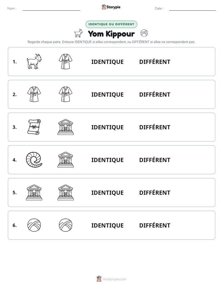 Identique ou Différent