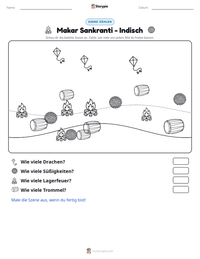 Makar Sankranti - Indisch druckbare Arbeitsblatt Vorschau