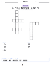 Makar Sankranti - Indian printable worksheet preview