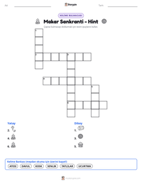 Makar Sankranti - Hint yazdırılabilir çalışma sayfası önizlemesi