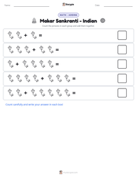 Makar Sankranti - Indian printable worksheet preview