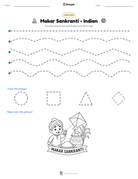 Makar Sankranti - Indian printable worksheet preview