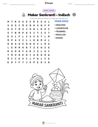 Makar Sankranti - Indisch druckbare Arbeitsblatt Vorschau