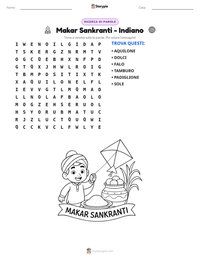 Anteprima della scheda stampabile di Makar Sankranti - Indiano