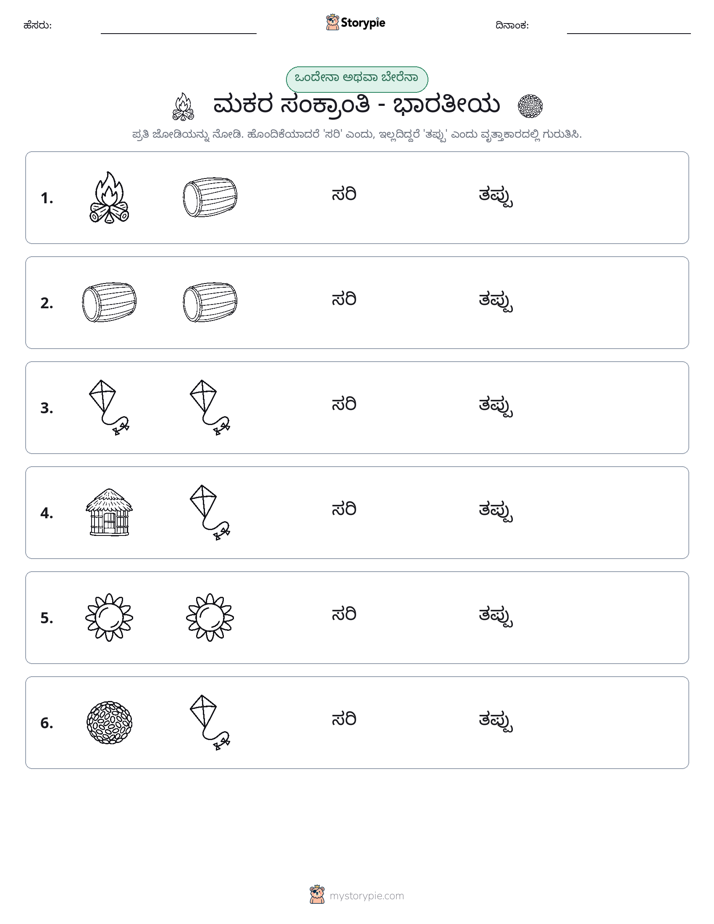 ಒಂದೇ ಅಥವಾ ವಿಭಿನ್ನ
