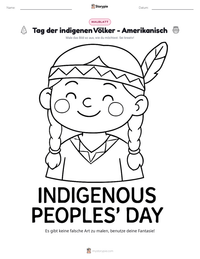 Tag der indigenen Völker - Amerikanisch druckbare Arbeitsblatt Vorschau