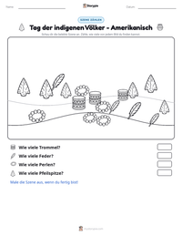 Tag der indigenen Völker - Amerikanisch druckbare Arbeitsblatt Vorschau