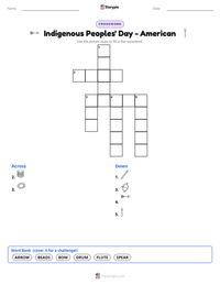 Indigenous Peoples' Day - American printable worksheet preview