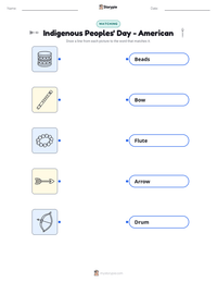 Indigenous Peoples' Day - American printable worksheet preview