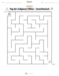 Tag der indigenen Völker - Amerikanisch druckbare Arbeitsblatt Vorschau