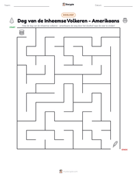 Dag van de Inheemse Volkeren - Amerikaans afdrukbare werkblad voorbeeld