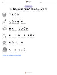 Xem trước tài liệu in sẵn Ngày của người bản địa - Mỹ