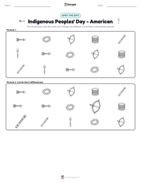Indigenous Peoples' Day - American printable worksheet preview