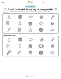 Podgląd drukowalnego arkusza ćwiczeń Dzień Ludności Rdzennej - Amerykański