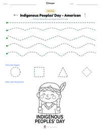 Indigenous Peoples' Day - American printable worksheet preview