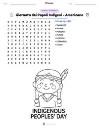 Anteprima della scheda stampabile di Giornata dei Popoli Indigeni - Americana