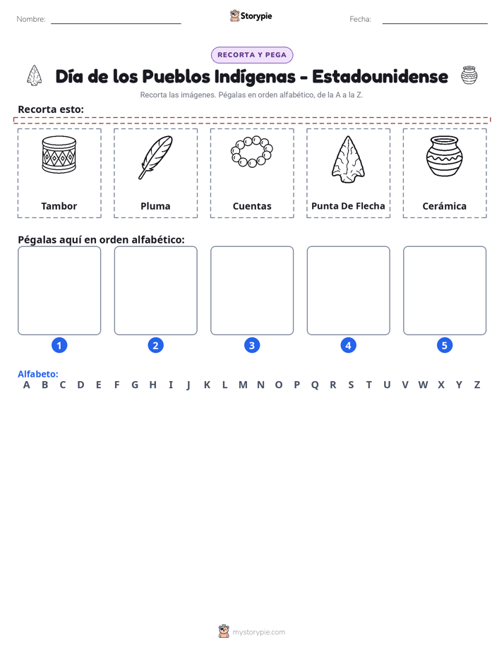 Cortar y Pegar el Alfabeto