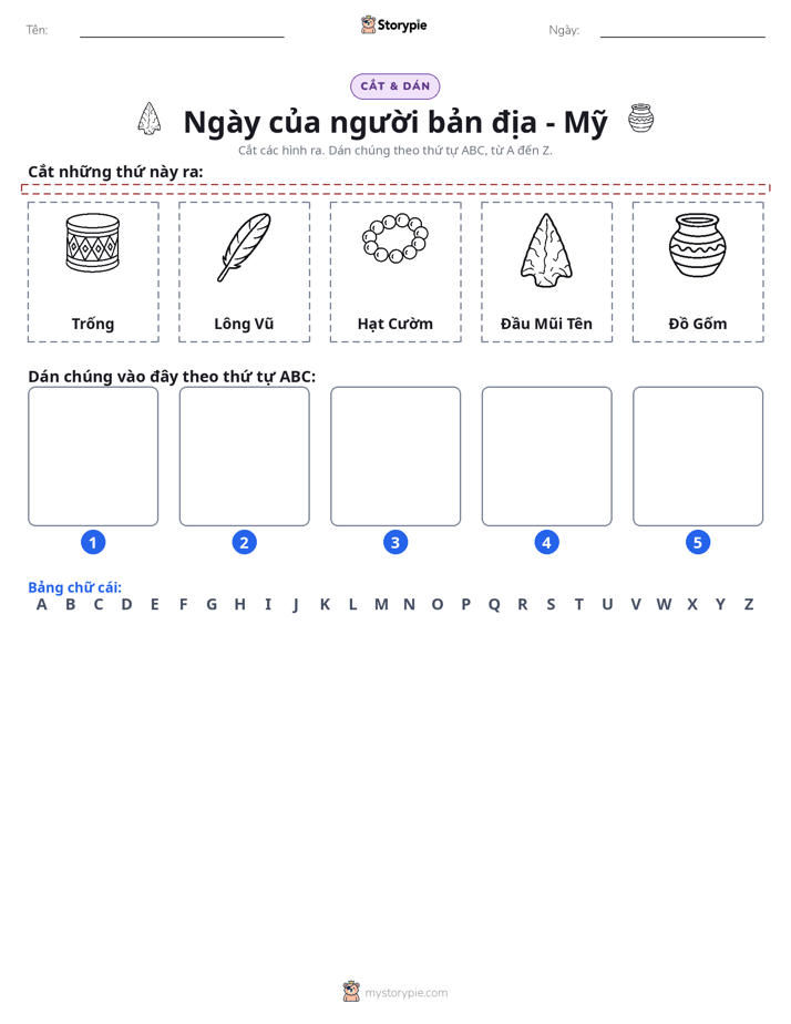 Cắt & Dán Chữ Cái