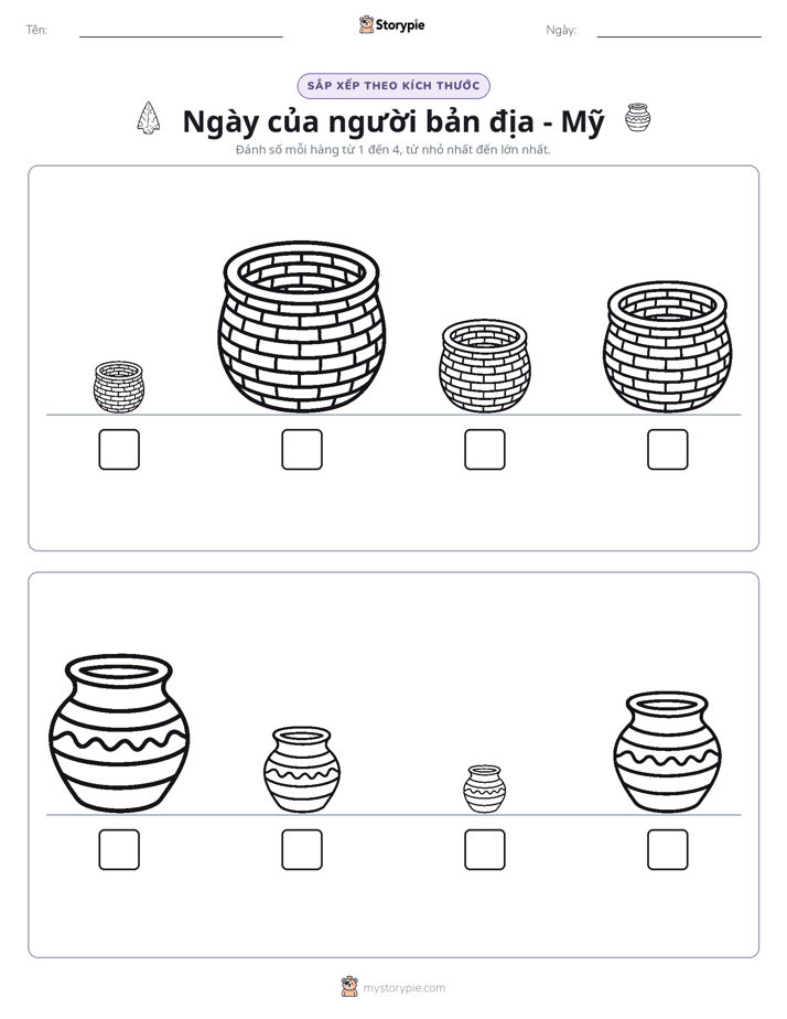 Thứ Tự Kích Thước