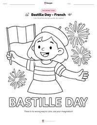 Bastille Day - French printable worksheet preview
