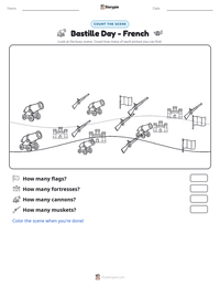 Bastille Day - French printable worksheet preview