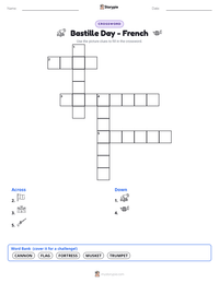 Bastille Day - French printable worksheet preview