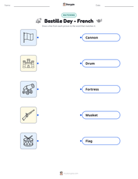 Bastille Day - French printable worksheet preview