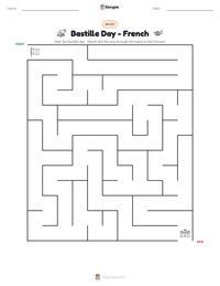 Bastille Day - French printable worksheet preview