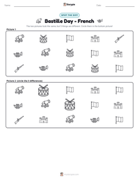 Bastille Day - French printable worksheet preview