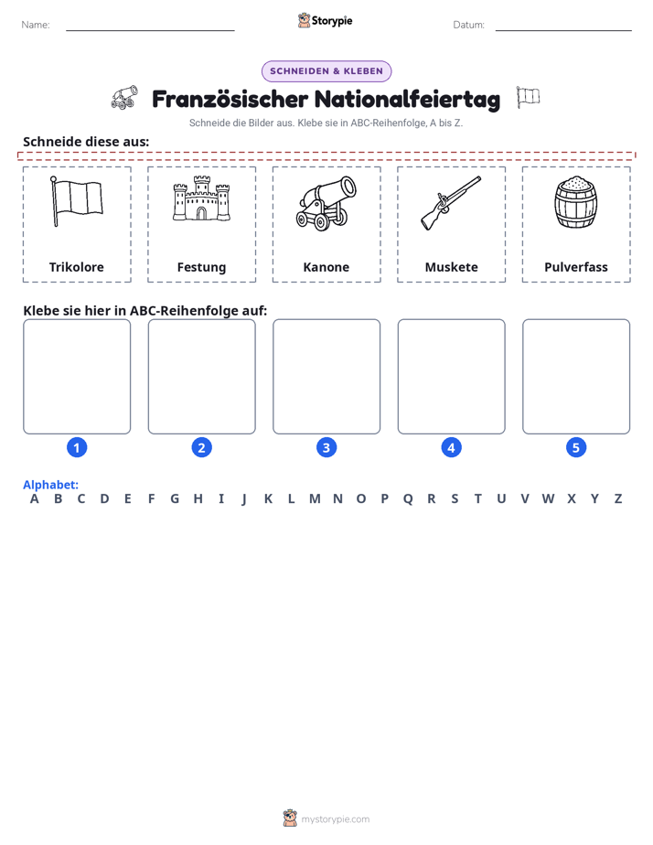 Schneiden & Einfügen Alphabet