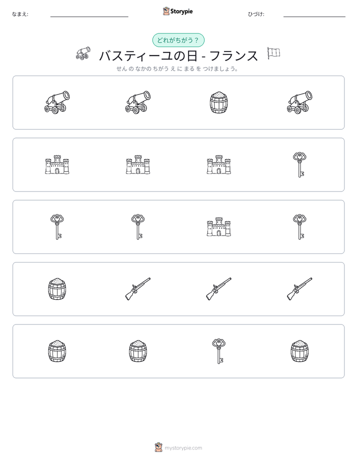 異なるものを見つけよう