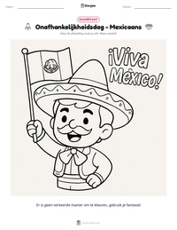 Onafhankelijkheidsdag - Mexicaans afdrukbare werkblad voorbeeld