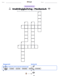 Unabhängigkeitstag - Mexikanisch druckbare Arbeitsblatt Vorschau