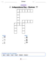 Independence Day - Mexican printable worksheet preview