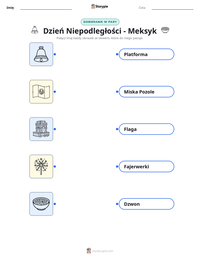 Podgląd drukowalnego arkusza ćwiczeń Dzień Niepodległości - Meksyk