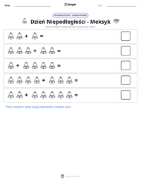 Podgląd drukowalnego arkusza ćwiczeń Dzień Niepodległości - Meksyk
