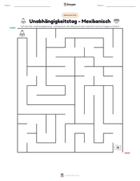 Unabhängigkeitstag - Mexikanisch druckbare Arbeitsblatt Vorschau