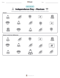 Independence Day - Mexican printable worksheet preview