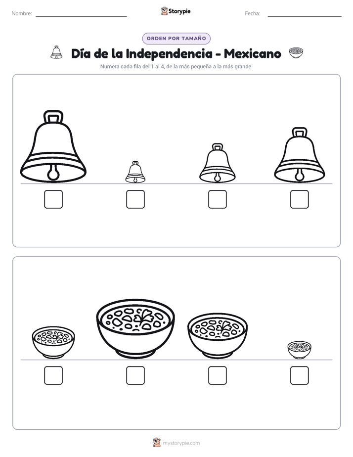 Orden de Tamaños